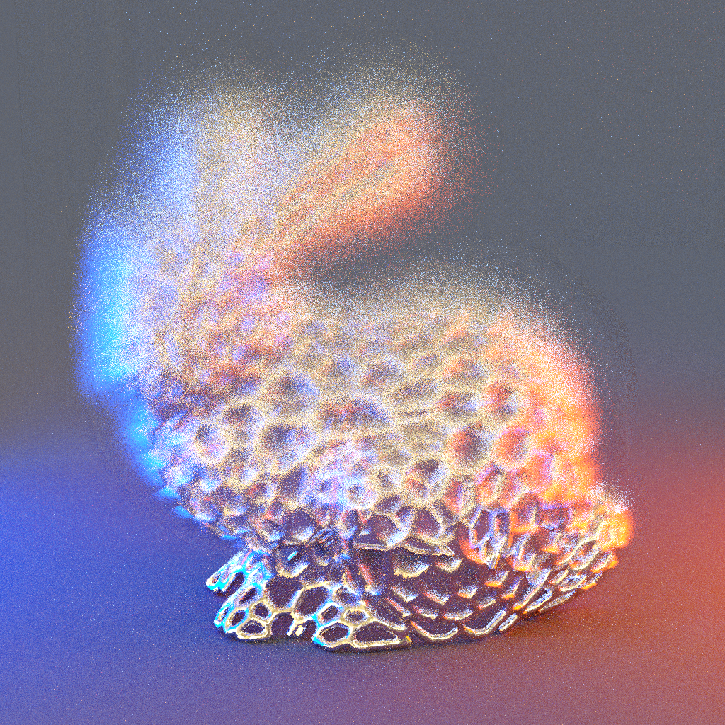 Our method's rendering of the same bunny